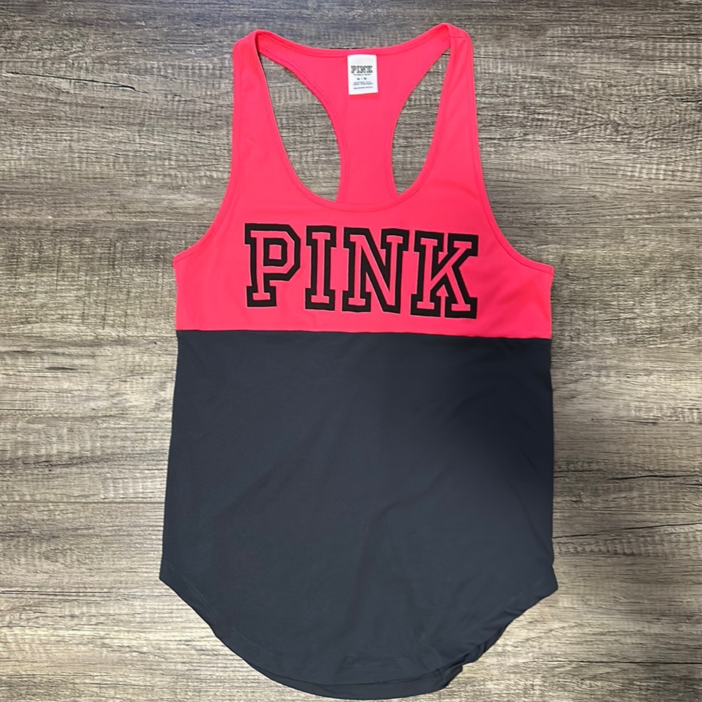 Victoria’s Secret PINK Two-Tone Racerback Athletic Tank